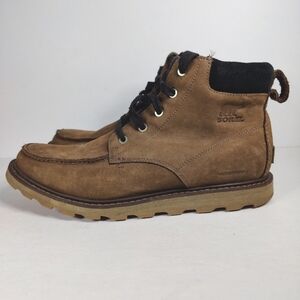 Sorel Madson Waterproof Leather Boots Brown/Black Men’s Shoes Size 11